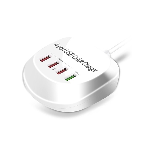 WLX-T3+ 4 Port USB Charger QC3.0 Quick Charge Portable Charger for Tablet/Phone/Laptop UK Plug