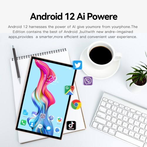 

Tablet 8GB+256GB 10.1 inch Screen 5G Calling 10-Core MTK6797 Processor 128GB Expandable Memory Large Storage Capacity High-Clear Large Screen BT5.0 7000mAh Battery
