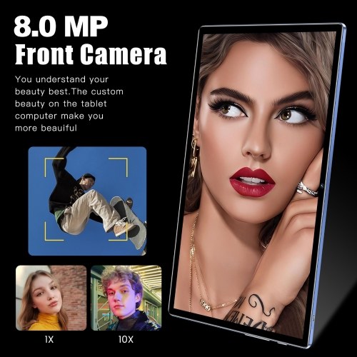 

Tablet 8GB+256GB 10.1 inch Screen 5G Calling 10-Core MTK6797 Processor 128GB Expandable Memory Large Storage Capacity High-Clear Large Screen BT5.0 7000mAh Battery