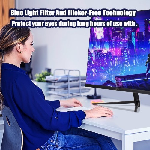 2K Gaming Monitor 27in Computer Monitor Ultra Thin LED 2560x1440 Fast 165HZ Desktop Monitor Screen Protector for Eyes High Clear 16:9 IPS Panel 300cd/m2 Compatible HDMI/DP/USB 