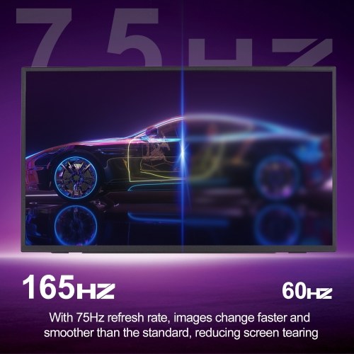 2K Gaming Monitor 27in Computer Monitor Ultra Thin LED 2560x1440 Fast 165HZ Desktop Monitor Screen Protector for Eyes High Clear 16:9 IPS Panel 300cd/m2 Compatible HDMI/DP/USB 