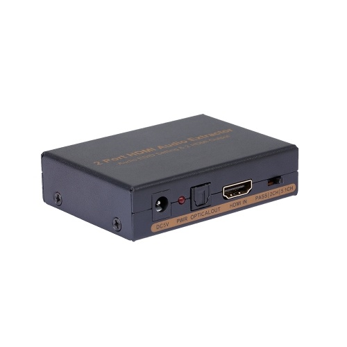 

NK-912 2 Port HDMI Splitter Video Switcher Audio Extractor Audio EDID Setting 2 HDMI Output UK Plug