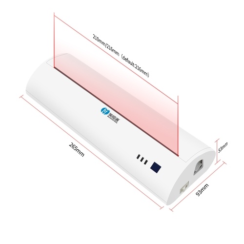

A4 Portable Thermal Printer BT Printer Built-in Battery Test Paper Document Photo Printer White UK Plug