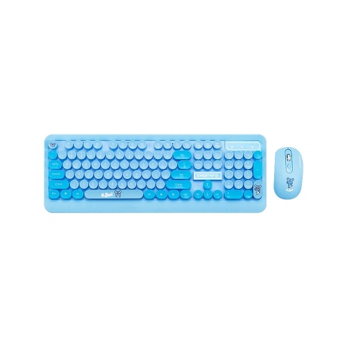 

K68 2.4GHz Wireless Cute Retro Round Keycap Keyboard Mouse Set