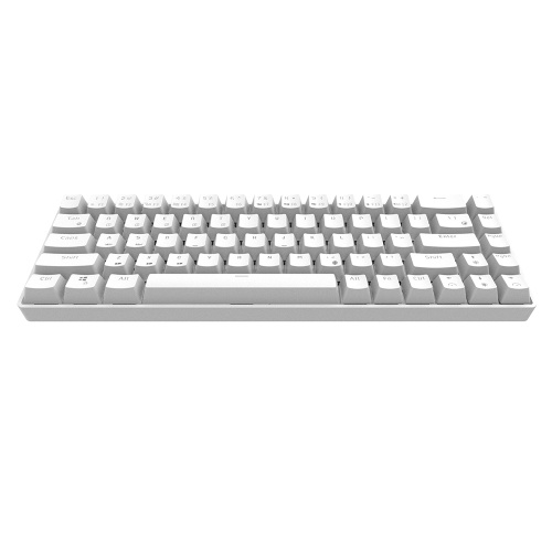 

RK855 BT&Wired Dual Mode Keyboard White Backlight 68 Key Mini Mechanical Keyboard for Phone/Tablet White with OUTEMU Blue Switches