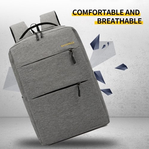 

Large Capacity Oxford Fabric Computer Backpack Fashionable Business Leisure Travel Bag Set with External USB Port Navy Blue
