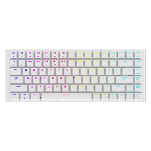 

Magic-Refiner MK27 84 Keys Three-mode Mechanical Keyboard RGB Keyboard Support 2.4G/BT/USB Wired Connection Blue Switches Black