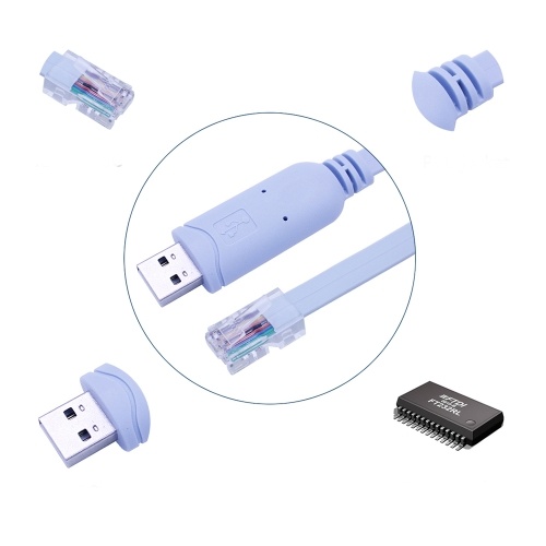 

USB2.0 to RJ45 Cable USB Cable with FTDI Chip Cable with Male-Male Connectors 1.8M Cable for Win7 x 32 / Win7 x 64 / Win XP / MAC / Android