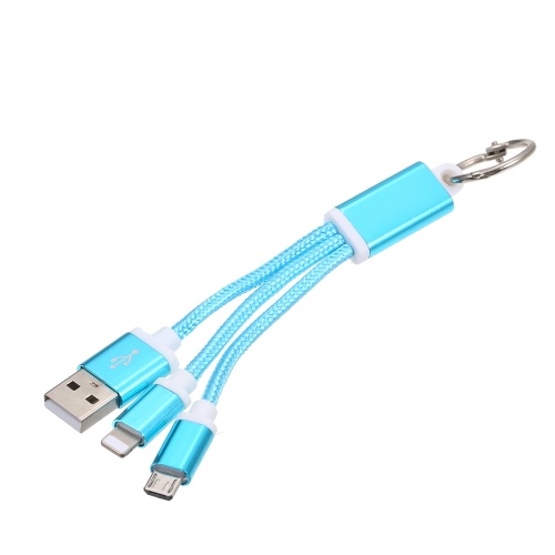 

2-в-1 USB 2.0 Мужской для Type-C / (для) Осветительный нейлоновый плетеный зарядный кабель