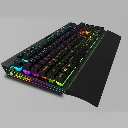 

Magic-Refiner MK12 Mechanical Gaming Keyboard USB Wired 12 RGB 19 Backlight Mechanical Optical Switch 104 Keys For Gamer Office E-Sports