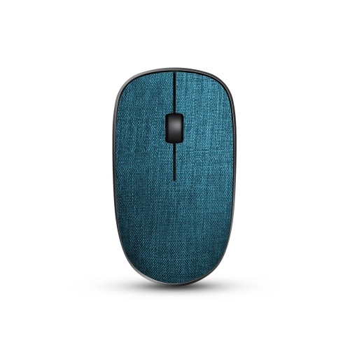 Rapoo 3500Pro Cloth Cover 1000DPI Wireless Optical Mouse Ergonomic Portable Mice for PC Computer Laptops Blue