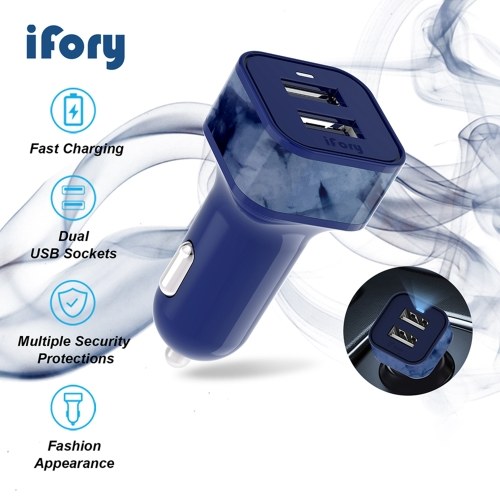 

iFory Car Charging Adapter 36W Quick Charge with Dual USB Ports