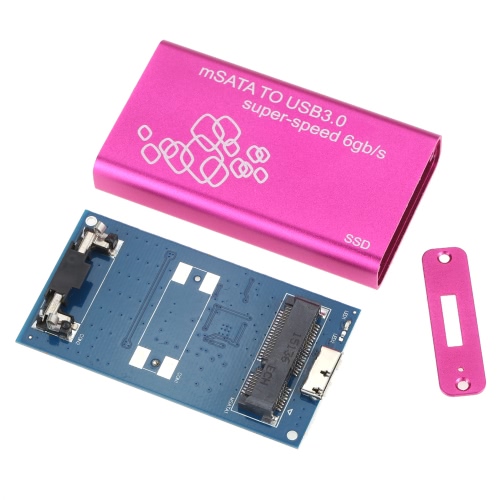 

SSD mSATA к USB 3.0 Жесткий диск Корпус адаптера чехол Поддержка UASP супер скорость 6 Гбит / с