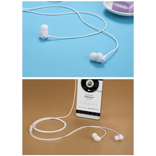 

WOPOW Multi-color Candy Headphone With Microphone In-ear Wired Headphone Silicone Earplug Suitable For Apple Huawei Xiaomi Mobile Phones And Tablets 1.2m Rose Red