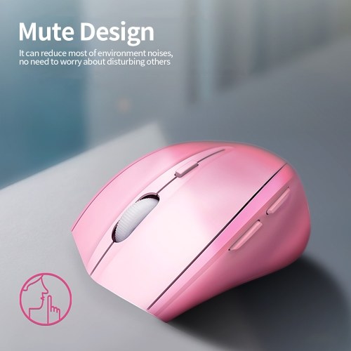 

Mofii G52 2.4GHz Wireless Mouse Ergonomic Mouse Portable Mute Mouse Plug and Play Energy Saving Mouse for Home Office Use Pink