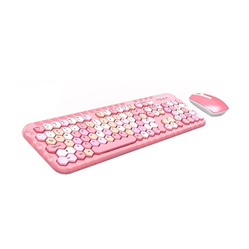 

Mofii honey plus Keyboard Mouse Combo Wireless 2.4G Mixed Color 104 Key Keyboard Mouse Set with Honeycomb Keycaps