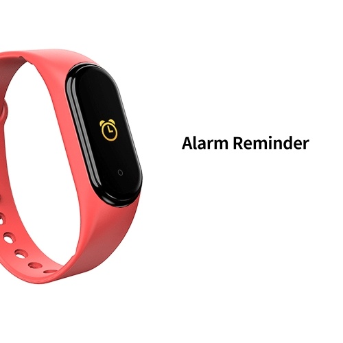 

M5 0.96-Inch HD Color Touchscreen Smart Bracelet Pedometer/Heart Rate/Blood Pressure/Notifications Reminder Smartwatch Pink