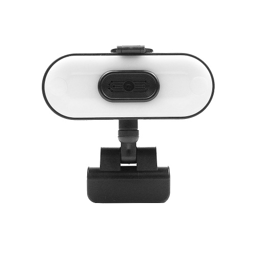 1080P USB Webcam with Noise Canceling Omnidirectional Silicone Mic/Fill Light/Privacy Cover Support Auto Zoom&Focus/Flexible Rotation