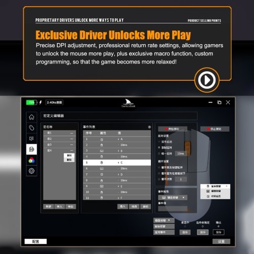 

Darmoshark M3 pro Wireless BT5.2 2.4G Wired Tri-Mode Rechargeable Gaming Mouse 26000DPI Adjustable 650IPS 50G Optical E-sports Mice Custom Drivers Large-capacity Battery For Computer Laptop PC
