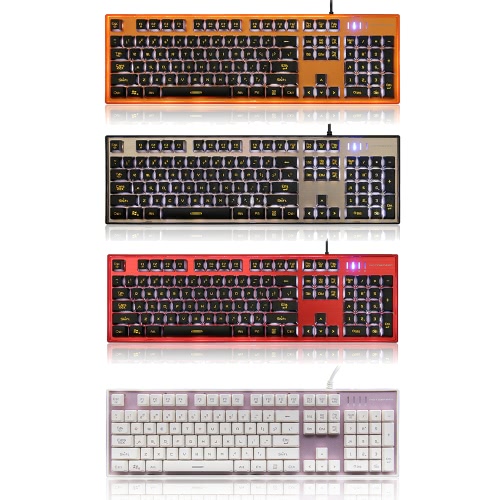 

Motospeed K10 Эргономичный Мультимедиа Illuminated Professional Esport Gaming Keyboard Радуга Дыхательные светодиодной подсветкой