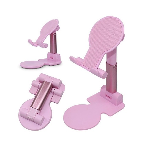 

Mobile Phone Bracket Desktop Phone Holder Portable Scalable Foldable Bracket Cellphone Tablet Universal Stand Pink