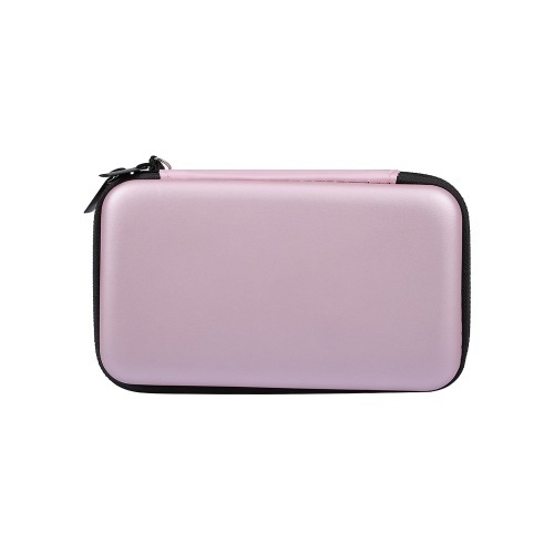 

Hard Drive Storage Bag Portable Carrying Case EVA Shockproof Organizer for Hard Disk Cables Charger Impact Resistant Pink