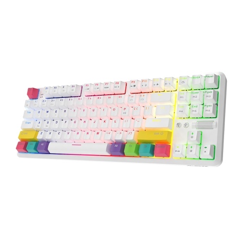 

AJAZZ K870T BT&Wired Dual Mode Keyboard RGB 87 Keys Mechanical Game Keyboard