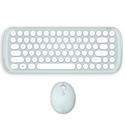 

Mofii CANDY Keyboard Mouse Combo Wireless 2.4G Pure Color 84 Key Mini Keyboard Mouse Set with Circular Punk Key Caps
