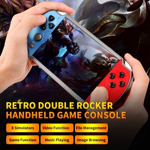 

Retro Double Rocker Handheld Game Console with Eight Simulators 4.3 inch Screen 8G Memory Support TF Expansion AV Output