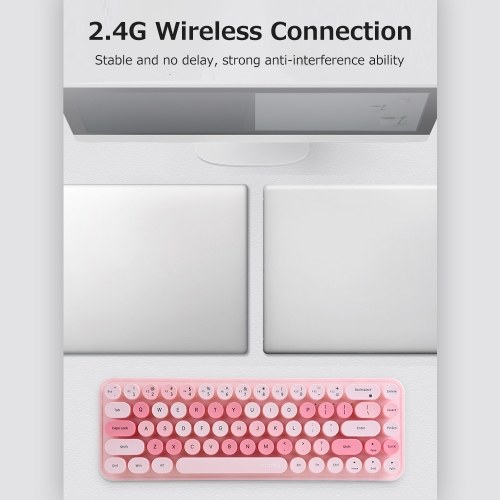 

Mofii 2.4G Wireless Keyboard Mouse Combo 68 Keys Wireless Keyboard Ergonomic Mouse 3-gear Adjustable DPI Green