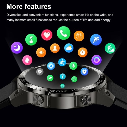 DM50 1.43inch Smartwatch HD Color Touchscreen IP68 Waterproof Fitness Tracker Compatible with Android iOS 