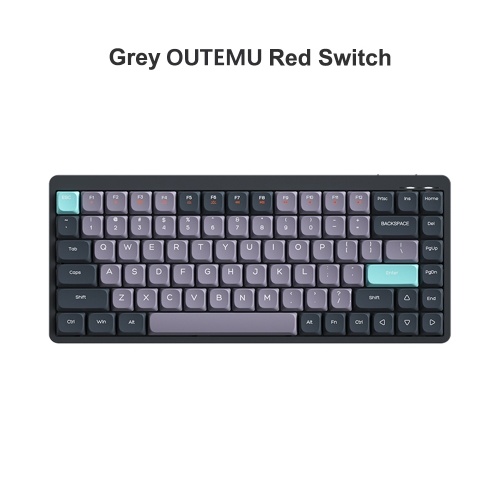 iBlancod Wireless Mechanical Keyboard 84 Keys 2.4G+BT5.0+Type-C 3 Connections 75% Low Profile Layout Keyboards 15 Light Effect 5 Brightness Levels for Tablet Laptop Smartphone OUTEMU Switches 
