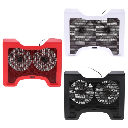 

iDock Laptop USB Cooler Pad Cooling Base Chill Mat Radiator with Two 140mm LED Fans for 12"-16" Notebook