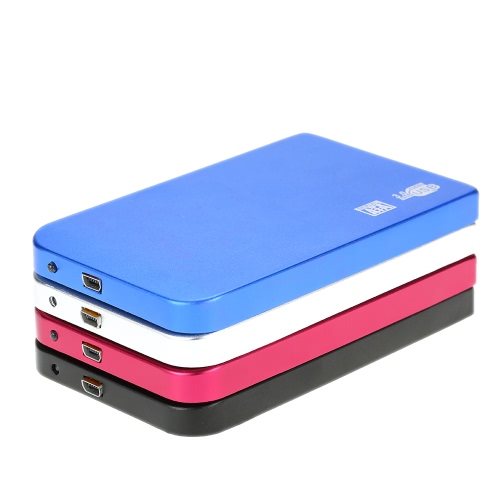 

Тонкий Super Speed ​​6Gbps Алюминиевый 2TB 2.5 "SATA SSD HDD Жесткий диск с USB 3.0 адаптер конвертера карты Внешний корпус Дело Caddy + USB-кабель