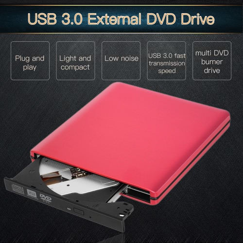 

USB 3.0 Portable External DVD-RW/CD-RW Burner Writer Rewriter Optical Disc Drive CD DVD ROM Player for Laptop PC Desktop