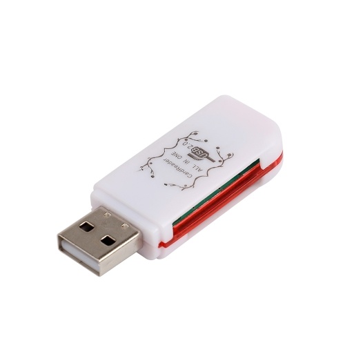 Lecteur de carte de Multi-port de lecteur de cartes d'USB 2.0 de 4-en-1 pour TF / MMC / MS / M2