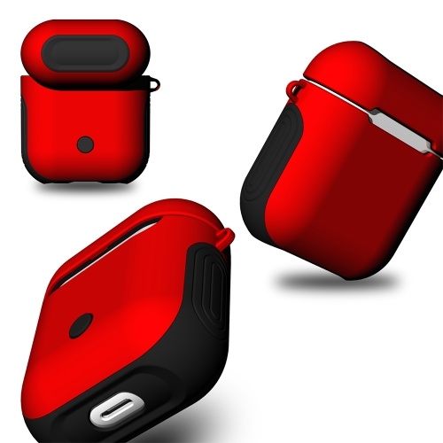 

TPU Silicone Earphone Case Protective Cover for Airpods Shockproof Waterproof Protector for Apple AirPods AirPod Accessories Frosted Surface(Red)
