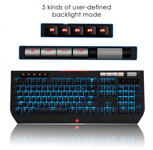 

Ajazz AK525 Mechanical Keyboard RGB Light USB Wired Gaming Backlit Keyboard with Phone Holder Multimedia Roller Programmable 114 Keys Gamer Black SwitchKeyboard for Laptop PC Desktop Computer