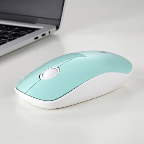 

FD V8 2.4G Wireless Mute Mouse Plug & Play Slim Mice Optical Tracking Power Saving Smooth Scroll Wheel for Laptop PC (Green)