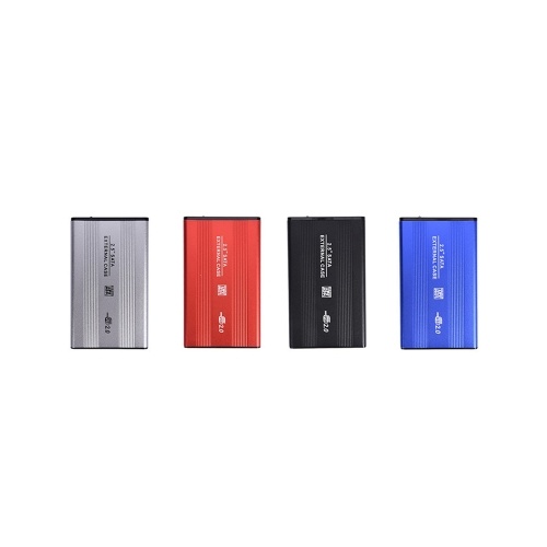 

2.5'' SATA SSD HDD Enclosure USB2.0 to SATA Hard Disk Case Portable Aluminum Alloy SSD HDD Enclosure Red