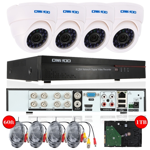 

OWSOO 8ch Channel 800TVL CCTV Surveillance DVR Security System