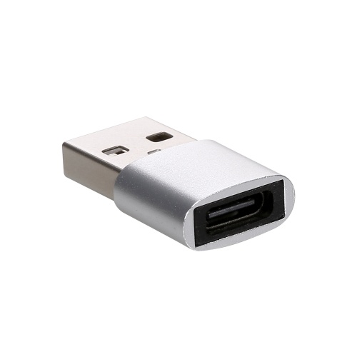 

Type-C to USB Adapter USB 2.0 Adapter High Speed Transmission Adapter Aluminium Alloy Shell Adapter for Computer Phone Charger Silver