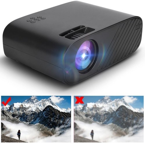 

Светодиодный проектор W90 Поддержка 1080P Поддержка проводного беспроводного того же экрана для домашнего кинотеатра в офисе Черный штекер США (версия с таким же экраном)
