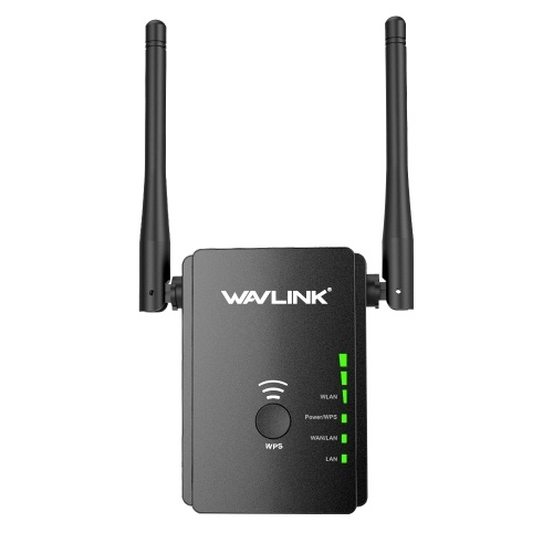 wavlink 300Mbps Wireless Repeater WiFi-Signalverstärker mit zwei Netzwerkanschlüssen Zwei externe Antennen Drei Arbeitsmodi US-Stecker