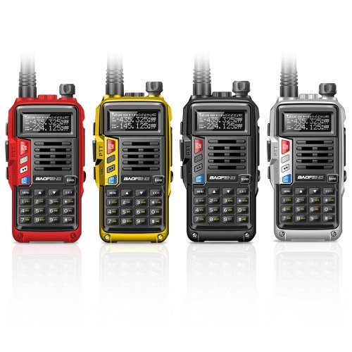 

BAOFENG UV-S9 III Handheld Walkie Talkie Tri-Band 10W Ham Radio 2 Antenna 10KM Long Range VOX Function 128CH Black, US Plug