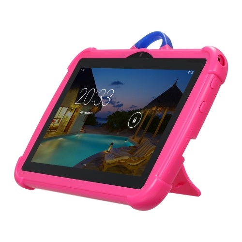 

Q8 7 inch Kids Tablet IPS Screen 1024*600 Resolution 2GB+16GB Memory Android 6.0 Support WiFi/BT Connection Rose Red US Plug