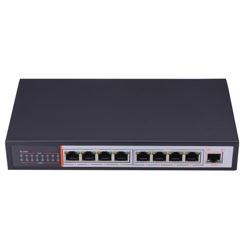 1 + 8 ポート 100/1000 mbps 3.6Gbps PoE スイッチ イーサネット IEEE802.af 96 w パワーオーバー カメラ AP VoIP のための 48 v