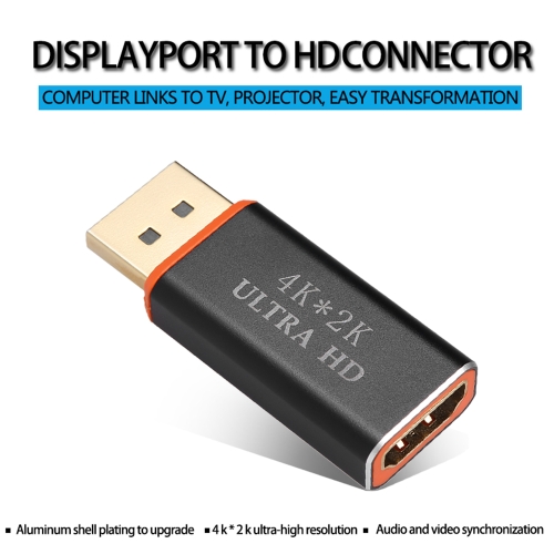 

DP to HD Cable Displayport 4K Male to HD Female Converter Adapter Video Cable for HDTV Monitor Projector Black