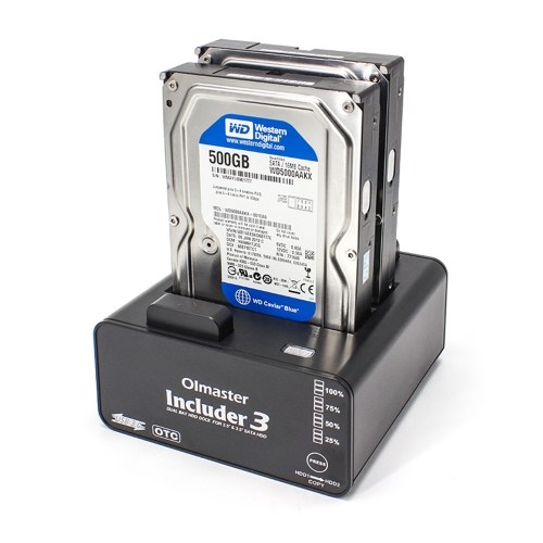 2,5 / 3,5 polegadas SATA HDD / SSD Dual Bay Docking HDD USB3.0 Interface Externa Gabinete de Disco Rígido HDD Docking para Windows 2003 / XP / Vista / Win7 / Win8 / Win10 / Linux / MAC10.3 e acima