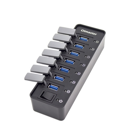 

OImaster 10-портовый USB 3.0 HUB Портативный концентратор HUB с выключателем питания